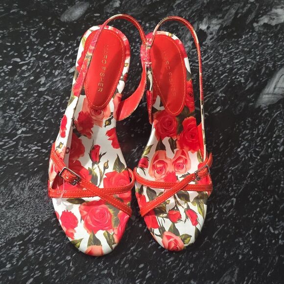 BRAND NEW MARC FISHER FLORA SLINGBACK HEELS SANDALS - Picture 2 of 16